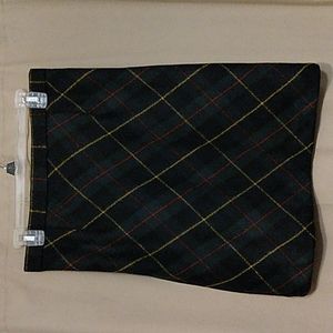 L.L. Bean plaid wool skirt